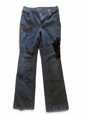 Ralph Lauren Dark Blue Patchwork Flare Jeans